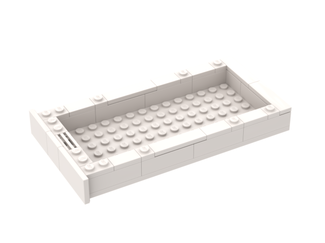 A blank brick-built server chassis